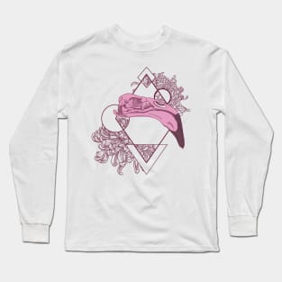 Flamingo Skull Long Sleeve T-Shirt